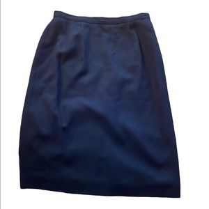 Talbots blue skirt 100% wool size 6p